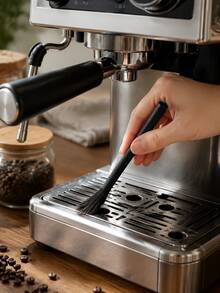 1/2pcs Coffee Equipment Cleaning Brush, Nylon Bristles Plastic Handle, For Grinder And Filter Basket Residue Cleaning, Barista-Grade Home Coffee Accessory, Practical Gift For Coffee Lovers, Housewarming And Graduation Gift - Multicolor - View 3