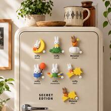 Miffy Refrigerator Magnet Blind Box, Cute Cartoon Style, Miffy Rabbit Character Design, PVC Collectible Magnetic Mini Figurine, Fridge Door And Magnetic Surface Decoration, Birthday, Christmas, Holiday And Miffy Fan Gift Choice - Multicolor - View 4