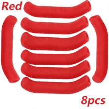 8pcs Mountain Bike Brake Lever Protective Covers, Fixed Gear Bicycle Silicone Brake Handle Covers, Anti-Slip Handlebar Grips - Multicolor - View 12