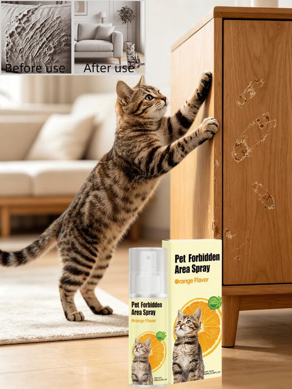Pet Repellent Spray, Home Anti-Cat Urine, Bed Scratching, Furniture Scratching, Portable Pet Training Spray, This Pet Repellent Spray Is Designed With A Compact And Portable Specification To Correct Cat's Bad Habits
