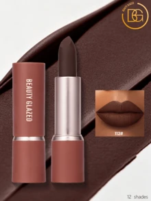 beauty glazed Set de Lápiz Labial Mate, Color Nude, Hidratante, de Larga Duración, Caja de Regalo Cosmético Resistente al Agua - #112 - Ver 11