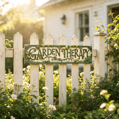 復古標誌「GARDEN Relax」鄉村風做舊標誌，帶風化感文字，大尺寸壁掛式，適用於居家、辦公室、咖啡廳、戶外，農舍風裝飾與療癒空間標誌