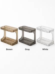 2-Tier Cosmetic Storage Rack, Makeup & Skincare Organizer, Skincare, Body Wash, Sunscreen Storage Box, Vanity Organizer Basket, Bathroom Storage & Organization, Home Decor, Back To School Supplies,Bedroom Room Decor,Back To School - Multicolor - View 2