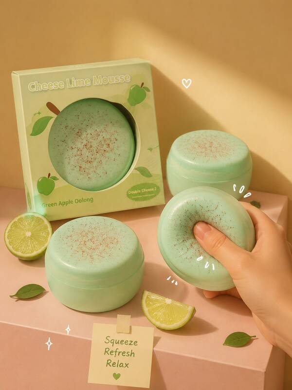 1pc-Double-Texture Cheese & Lime Mousse Squish – Auckland Cake Squish – Rose & Lychee Cake Squish -Squishy Toy-Fidget Toy-Stitch Toys-Travel Toys-Classroom Fidget Toys-Mini Stuff Bath Toys-Christmas Stationery Stress Ball-Games