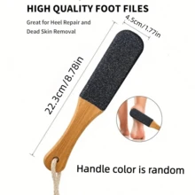 1pc Professional Foot File, Natural Bamboo Handle, Deep Exfoliating Callus Remover, Home SPA Care, Say Goodbye To Rough Feet - Multiple Styles - View 12