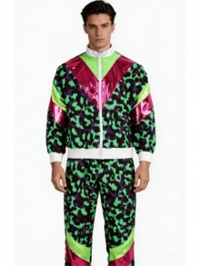 Men Cosplay Clothing Disco Dance Bar Nightclub Wear - Green - View 2