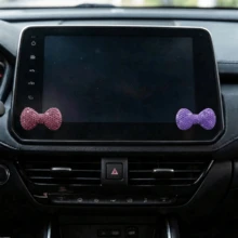 New Release Ceramic Clay Rhinestone Bow Car Interior Sticker Decor DIY Goddess Ins Perfect Gift - Multicolor - View 18