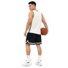 Celana Pendek Basket Pria Li-Ning Mountain Patchwork Striped Hem Honeycomb Mesh Quick-Dry Moisture-Wicking Loose AKSV941 - Hitam - View 3