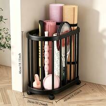 Rolling Storage Organizer Bin With Smooth Storage Basket, Space-Saving Open Mesh Design, Easy To Clean, Suitable For Storing Yoga Mats And Fitness Equipment, Bathroom Laundry Basket, Durable Plastic Structure Storage Basket - Multicolor - View 14