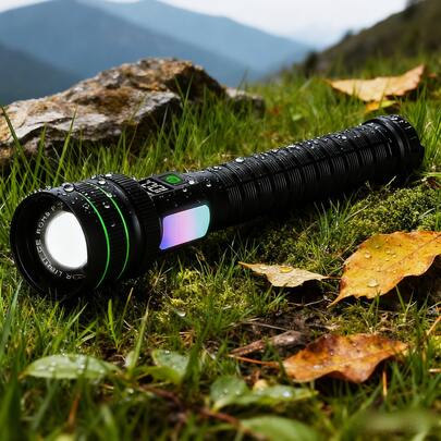 1pc Ultra Long Battery Life LED Flashlight High Brightness USB Rechargeable Powerful Light Flashlight Outdoor Fishing Searchlight