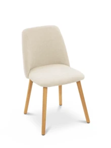 Goeurvant Modern Ergonomic Dining Chair With Curved Backrest - Set Of 2 / Set Of 4 / Set Of 6 - Milky White - View 5