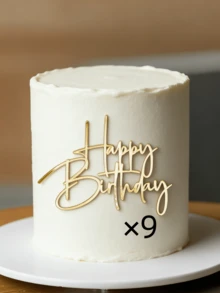 3件/9件/15件「Happy Birthday」PMMA蛋糕裝飾插牌，現代字母圖案蛋糕裝飾，適用於生日派對、聖誕節、生日禮物，蛋糕裝飾、蛋糕插牌、烘焙用品、廚房必需品、烘焙裝飾、烘焙工具 - Style N - 查看 11