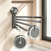 Suction Cup No-Drill Kitchen Towel Rack, Rotatable Multi-Function Dishcloth Storage Rack, Suitable For Kitchen And Balcony - Multicolor - View 6