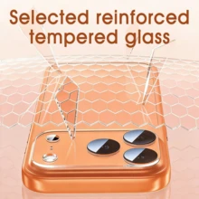 3D Transparent Lens Protector, Compatible With Phone 11/12/13/14/15/16 Pro Max/17 Pro/17 Air/17 Pro Max, 2-Pack, Full Screen Rear Tempered Glass Film And Camera Lens Protector, Easy Installation, Compatible With Specific Models - 2pcs - View 5