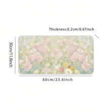 1PC Watercolor Wildflower Extended Mouse Pad, Soft Pastel Mixed Floral Field Desk Mat, Waterproof Non-Slip Stitched Keyboard Pad For Girls Study Room Desktop Decoration - Cartoon Flowers - View 7