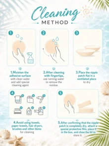 12pcs Reusable Silicone Nipple Covers With Gift Box, Invisible Adhesive Breast Petals, Seamless Concealing Patches For Backless Dresses - Apricot - View 10