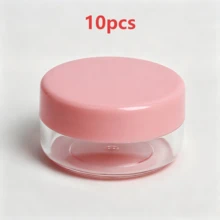Mini Clear Cosmetic Empty Sample Jars 50/20/10/5/1 Pc,5g Plastic Container Jars, Multi-Color For Face Cream And Lotion, Lipstick, Eyeshadow, Nail Powder, Jewelry, Exquisite And Compact, Easy To Carry, Reusable, Travel Accessories - Pink - View 29