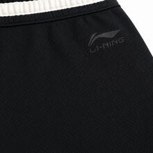 Celana Pendek Basket Pria Li-Ning Mountain Patchwork Striped Hem Honeycomb Mesh Quick-Dry Moisture-Wicking Loose AKSV941 - Hitam - View 7