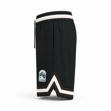 Celana Pendek Basket Pria Li-Ning Mountain Patchwork Striped Hem Honeycomb Mesh Quick-Dry Moisture-Wicking Loose AKSV941 - Hitam - View 6