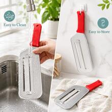 2pcs Stainless Steel Dual Blade Vegetable Slicer & Shredder - Multicolor - View 7