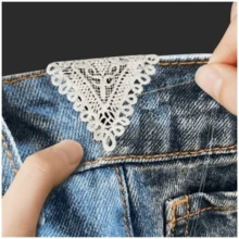 6/12Pcs Lace Denim Jeans Waist Extender, 2 Styles Vintage Sew-On Waistband Extender Buckle, Adjustable Waist Extender, Suitable For Women's Skirts, Shorts - Multicolor - View 11