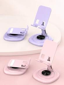 1pc 360° Rotatable Foldable Phone Stand, Minimalist & Multifunctional Design, Portable Folding Structure, Stable & Non-Slip, Easy To Carry & Store, Suitable For Office, Camping & Binge-Watching, Metal Rotating Phone/Tablet Stand Holder - A - View 15