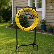 Heavy Duty Freestanding Garden Hose Holder, Detachable Metal Water Hose Storage Rack, Large Capacity Hose Stand Holds Up To 150 FT Standard Garden Hose, Stable Outdoor Pipe Organizer For Yard Patio Lawn Backyard - Upgrade 4-prong Water Hose Stand - View 12