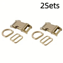 1Set/2Sets Metal Slider D-Ring Release Buckle For Pet Dog Collar Paracord Sewing Accessories Connector Hardware - Multicolor - View 15