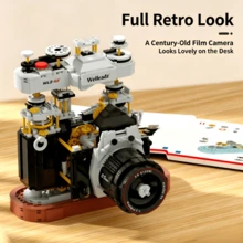 627pcs Mini Building Blocks Game, Mainan Ideal untuk Orang Dewasa untuk Meredakan Stres dan Kecemasan, Set Permainan Dewasa yang Menyenangkan, Puzzle Model Kamera Kreatif, Hadiah Ulang Tahun yang Sempurna, Set Model Kamera Vintage yang Indah, Building Blocks Pereda Stres, Dekorasi Meja - Berbagai warna - View 6