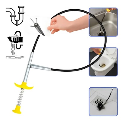 Desentupidor Flexível com Garras para Ralos Canos Pias 90 CM