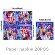 51 قطعة مجموعة أدوات مائدة حفلة عيد ميلاد فرقة K-POP للبنات بحجم 7 بوصة و9 بوصة، أطباق ورقية، أكواب، مناديل، مفرش طاولة، لافتة، مناسبة ل- 10 أشخاص، هالوين، عيد الميلاد، نزهة، تخييم، حفلة شواء، ديكور احتفالي، هدية للمعجبين - الأرجواني - مشاهدة 5