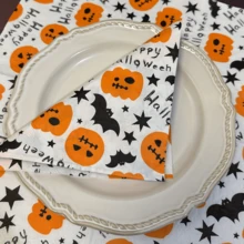 20PCS Halloween Disposable Colorful Printed Napkins Party Napkins Disposable Decorative Facial Tissues - A - View 5
