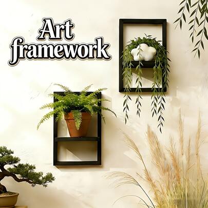2pcs Black Vintage Wooden Floating Wall Shelves, Wall-Mounted Display Storage Racks, Multi-Functional Space-Saving Wall Storage Shelves, Sturdy Wall-Mounted Decorative Boards, Practical Home Wall Storage Shelves, Fashionable Wall Display Racks, Suitable For Bedroom, Living Room, Bathroom, Kitchen, Office, Perfect For Placing Flower Pots, Photo Frames, Art Decor, Books, Small Daily Items, Keep Home Organized | Floating Wall Shelves, Wall-Mounted Display Racks, Wooden Wall Shelves, Vintage Wall Storage Racks