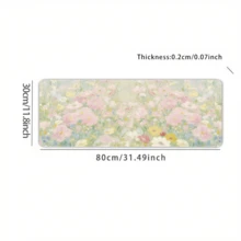 1PC Watercolor Wildflower Extended Mouse Pad, Soft Pastel Mixed Floral Field Desk Mat, Waterproof Non-Slip Stitched Keyboard Pad For Girls Study Room Desktop Decoration - Cartoon Flowers - View 9