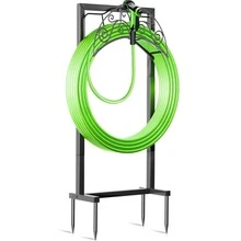 Heavy Duty Freestanding Garden Hose Holder, Detachable Metal Water Hose Storage Rack, Large Capacity Hose Stand Holds Up To 150 FT Standard Garden Hose, Stable Outdoor Pipe Organizer For Yard Patio Lawn Backyard - Upgrade 4-prong Water Hose Stand - View 1