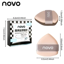 NOVO 1个/2个化妆海绵，适用于液体、膏状和粉状产品，完美上妆，不含乳胶，干湿两用，专为边角设计，柔软亲肤。 - 彩色 - 查看 7