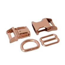 1Set/2Sets Metal Slider D-Ring Release Buckle For Pet Dog Collar Paracord Sewing Accessories Connector Hardware - Multicolor - View 11