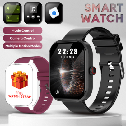 This Popular Smart Watch Features A 1.83-Inch Full-Touch HD Screen, Supports Wireless Calling, SMS Reminders, Alarm, Multiple Sports Modes, Remote Photo Taking, Music Playback And Other Functions. Compatible With IOS And Android Smartphones. Perfect As A Gift For Valentine's Day, Easter, Mother's Day, Father's Day, Halloween, Thanksgiving And Christmas.
