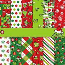 The Grinch Green Monster Cartoon Christmas Planner Material Scrapbook Paper Card Making Background Paper Christmas Gift Wrapping Paper - Multicolor - View 2