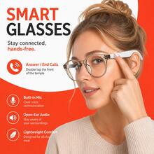 SENBONO New AI Translation Smart Audio Glasses, Hall Sensor One-Click Activation, Wireless Calls, Music Playback, Hands-Free Phone Calls, Camera Control, Voice Wake-Up, Fashionable Smart Glasses, Suitable For Men And Women, Gift For Friends, Birthday Gift - View 6