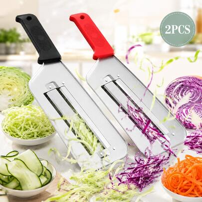 6pcs Stainless Steel Double Blade Vegetable Slicer & Julienne Shredder