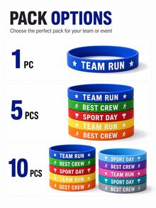1/5/10pcs Customized UV Printed Silicone Wristbands, Personalized Solid Color Rubber Bracelets With Text, Suitable For Sports, Weddings, Events, Parties And Charity Activities - Multicolor - View 8
