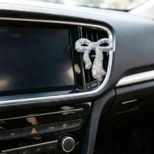 New Release Ceramic Clay Rhinestone Bow Car Interior Sticker Decor DIY Goddess Ins Perfect Gift - Multicolor - View 23