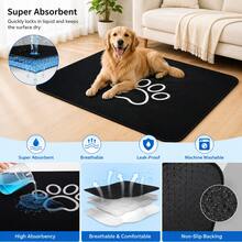 Washable Pet Pee Pad, Reusable Waterproof Dog Pee Pad, Super Absorbent Pet Potty Training Mat With Leakproof Backing For Dogs, Puppies, Crates, Sofa & Floor - Black - View 3