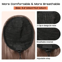 Extensión de cabello de cola de caballo con cordón, cola de caballo falsa larga y recta, extensión de cabello natural y suave con clip, peluca sintética resistente al calor de 32 pulgadas, 165g, 30# - Marrón Mocha - Ver 4