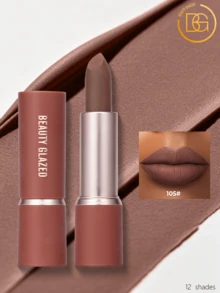 beauty glazed Set de Lápiz Labial Mate, Color Nude, Hidratante, Suave, de Larga Duración, Caja de Regalo Cosmético Resistente al Agua - #105 - Ver 11