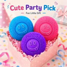 3 Colors Optional Smiling Face Spiky Ball Educational Toy For Kids, Colorful Grip Interactive Ball, Suitable For Parent-Child Games And Classroom Activities - Multicolor - View 9