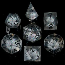 Liquid Core Dice Set, Multi-Sided Sharp Edge Resin Liquid Dice, Role-Playing Game Dice, Gift For Game Enthusiasts - Multicolor - View 11