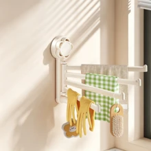 Suction Cup No-Drill Kitchen Towel Rack, Rotatable Multi-Function Dishcloth Storage Rack, Suitable For Kitchen And Balcony - Multicolor - View 8