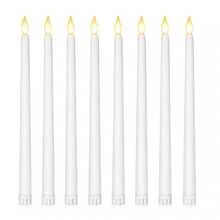 5/6/11 Flameless LED Pointed Candles, Realistic 3D Flame Battery Operated Candles With Warm Light, Flickering Electric Candles, Suitable For Christmas, Halloween, Valentine's Day, Thanksgiving, Wedding, Home, Table, Church, Party Decoration (Batteries Not Included) - Pointed Long Rod Wax - View 8